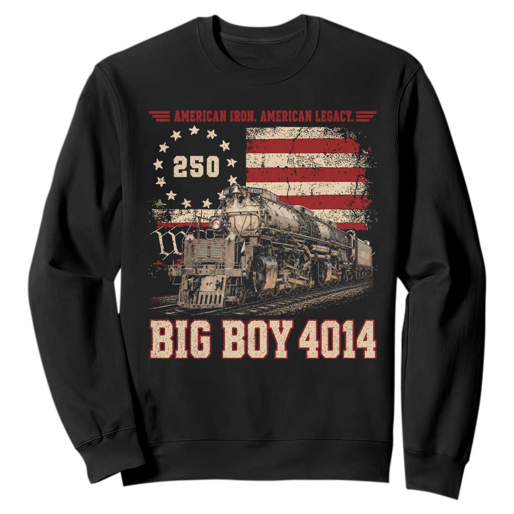 Train USA 250th Anniversary Sweatshirt American Iron Legacy Steam Locomotive Railroad Train Engine TS11 Black Print Your Wear