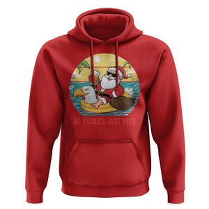 Funny Christmas In July Hoodie No Cookies Just Beer Santa Summer Season Eagle Float TS11 Red Print Your Wear