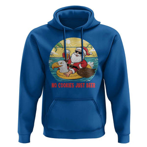 Funny Christmas In July Hoodie No Cookies Just Beer Santa Summer Season Eagle Float TS11 Royal Blue Print Your Wear