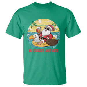 Funny Christmas In July T Shirt No Cookies Just Beer Santa Summer Season Eagle Float TS11 Irish Green Print Your Wear