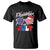 Christmas In July T Shirt Santa Hat Sunglasses USA Flag 4th Of July Xmas TS11 Black Print Your Wear