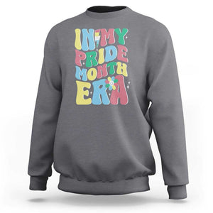 Disability Pride Month Sweatshirt In My Pride Month Era Retro Groovy Flower TS11 Charcoal Print Your Wear