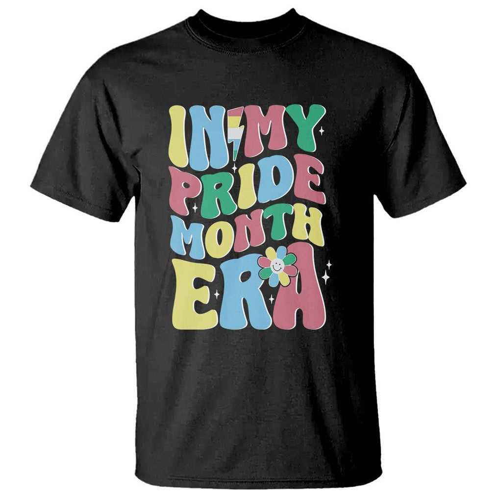 Disability Pride Month T Shirt In My Pride Month Era Retro Groovy Flower TS11 Black Print Your Wear