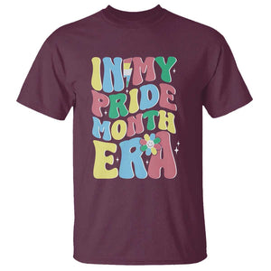 Disability Pride Month T Shirt In My Pride Month Era Retro Groovy Flower TS11 Maroon Print Your Wear