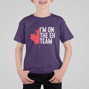 Funny Canada Day T Shirt For Kid I'm On The Eh Team Maple Leaf Team Canadian TS11 Purple Print Your Wear