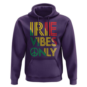 Irie Vibes Only Hoodie Rasta Reggae Roots Flag Music TS11 Purple Print Your Wear