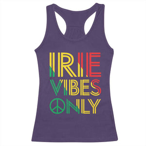 Irie Vibes Only Racerback Tank Top Rasta Reggae Roots Flag Music TS11 Purple Print Your Wear