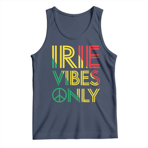 Irie Vibes Only Tank Top Rasta Reggae Roots Flag Music TS11 Navy Print Your Wear