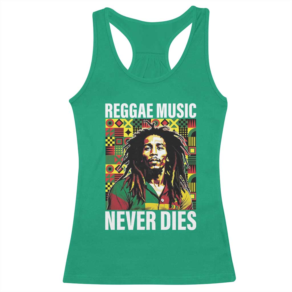 Legend Bob Racerback Tank Top Reggae Music Never Dies Rasta TS11 Irish Green Print Your Wear