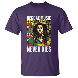 Legend Bob T Shirt Reggae Music Never Dies Rasta TS11 Purple Print Your Wear