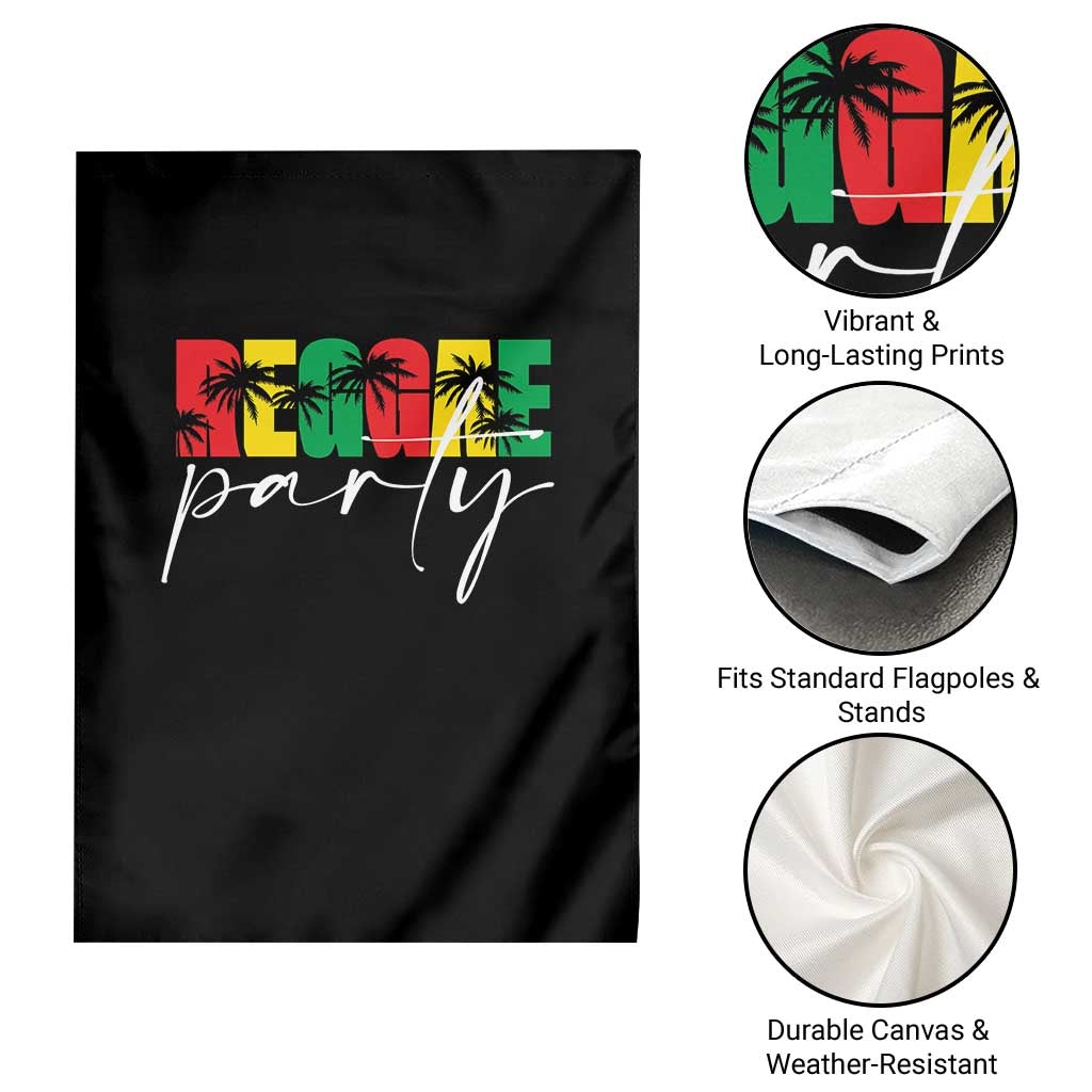 Reggae Party Garden Flag Rastafari Jamaican Palm Tree Music TS11 Print Your Wear