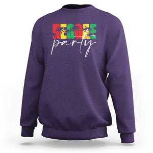 Reggae Party Sweatshirt Rastafari Jamaican Palm Tree Music TS11 Purple Print Your Wear