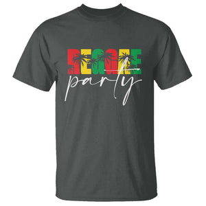 Reggae Party T Shirt Rastafari Jamaican Palm Tree Music TS11 Dark Heather Print Your Wear