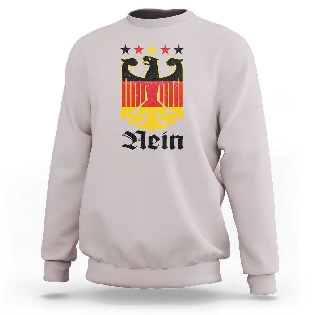 Funny German Eagle Sweatshirt Vintage Nein No Germany Souvenir Oktoberfest TS11 Ice Gray Print Your Wear