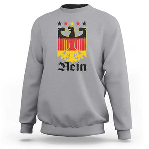 Funny German Eagle Sweatshirt Vintage Nein No Germany Souvenir Oktoberfest TS11 Sport Gray Print Your Wear