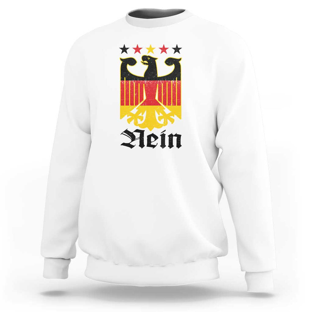 Funny German Eagle Sweatshirt Vintage Nein No Germany Souvenir Oktoberfest TS11 White Print Your Wear