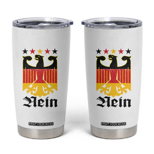 Funny German Eagle Tumbler Cup Vintage Nein No Germany Souvenir Oktoberfest TS11 White Print Your Wear