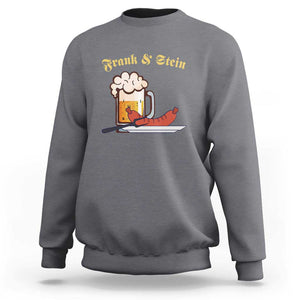 Funny Frank & Stein Sweatshirt German Beer Drinking Oktoberfest Sausage TS11 Charcoal Print Your Wear