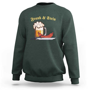 Funny Frank & Stein Sweatshirt German Beer Drinking Oktoberfest Sausage TS11 Dark Forest Green Print Your Wear