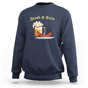 Funny Frank & Stein Sweatshirt German Beer Drinking Oktoberfest Sausage TS11 Navy Print Your Wear