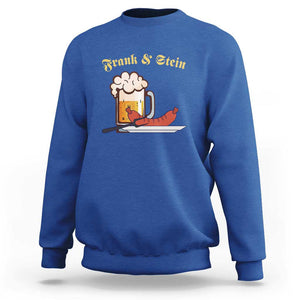 Funny Frank & Stein Sweatshirt German Beer Drinking Oktoberfest Sausage TS11 Royal Blue Print Your Wear