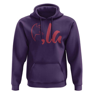 Funny Kamala Hoodie Comma La Cat Punctuation For President TS11 Purple Print Your Wear