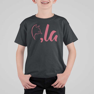 Funny Kamala T Shirt For Kid Comma La Cat Punctuation For President TS11 Black Print Your Wear