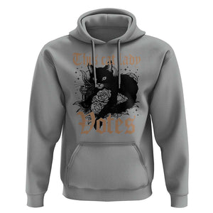 This Cat Lady Votes Hoodie Black Cat For Harris This Cat Lady Votes Vintage Roses TS11 Sport Gray Print Your Wear