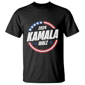 Kamala Walz 2024 T Shirt President Campaign American Flag Star TS11 Black Print Your Wear