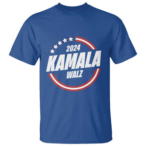 Kamala Walz 2024 T Shirt President Campaign American Flag Star TS11 Royal Blue Print Your Wear