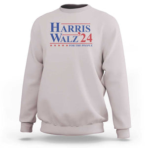 Harris Walz'24 Sweatshirt Presidential Election 2024 US Flag TS11 Ice Gray Print Your Wear