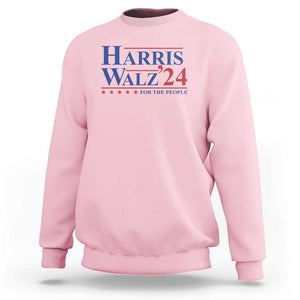 Harris Walz'24 Sweatshirt Presidential Election 2024 US Flag TS11 Light Pink Print Your Wear