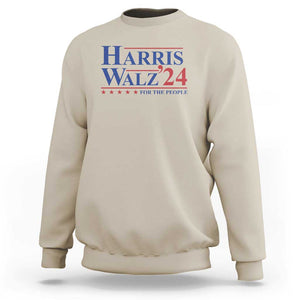 Harris Walz'24 Sweatshirt Presidential Election 2024 US Flag TS11 Sand Print Your Wear