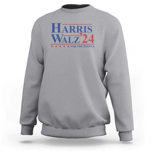 Harris Walz'24 Sweatshirt Presidential Election 2024 US Flag TS11 Sport Gray Print Your Wear