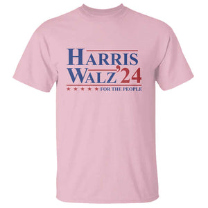 Harris Walz'24 T Shirt Presidential Election 2024 US Flag TS11 Light Pink Print Your Wear