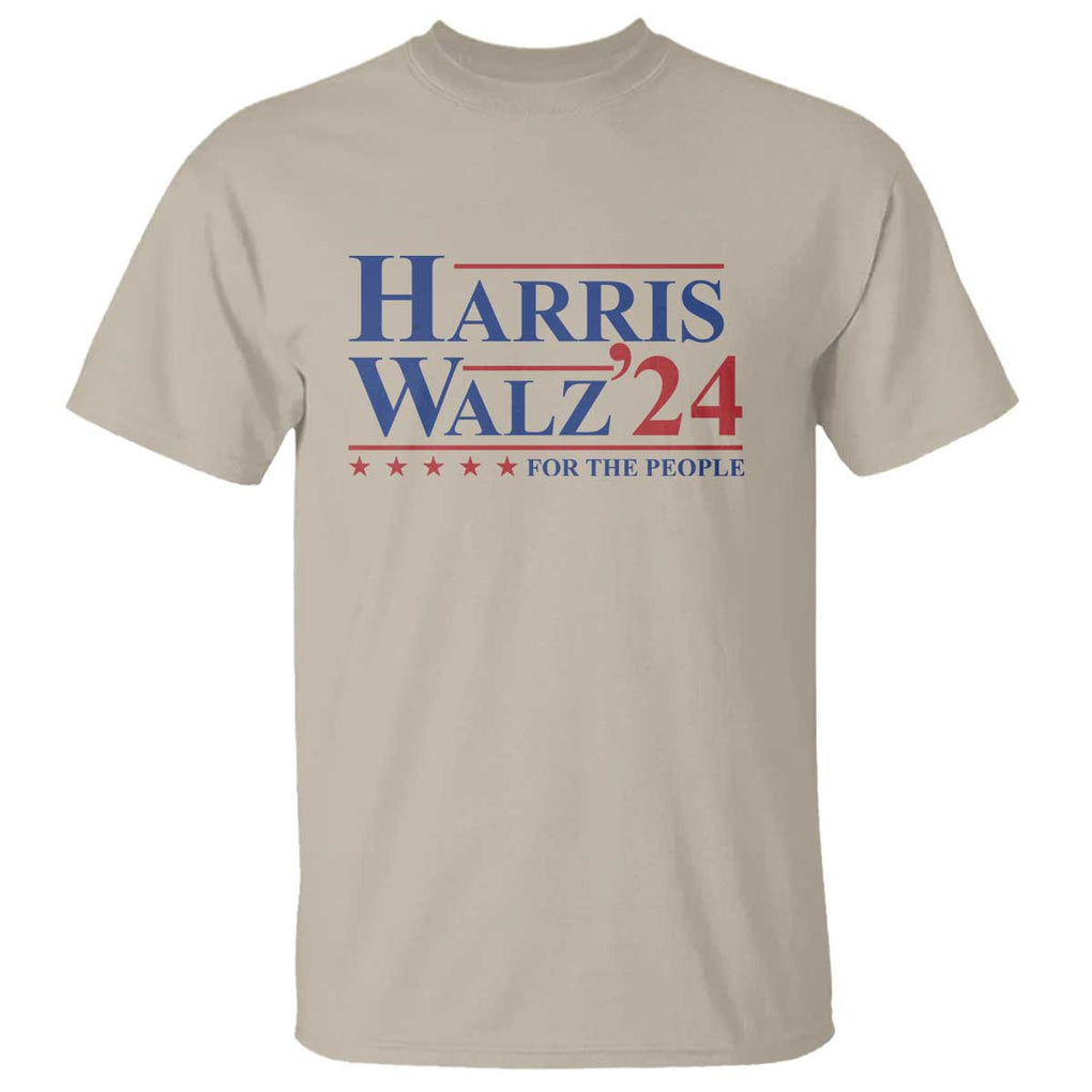 Harris Walz'24 T Shirt Presidential Election 2024 US Flag TS11 Sand Print Your Wear