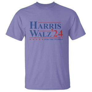 Harris Walz'24 T Shirt Presidential Election 2024 US Flag TS11 Violet Print Your Wear