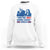 Harris Walz Sweatshirt We're Not Going Back 2024 American Flag TS11 White Print Your Wear