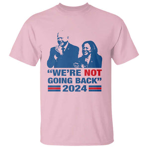 Harris Walz T Shirt We're Not Going Back 2024 American Flag TS11 Light Pink Print Your Wear