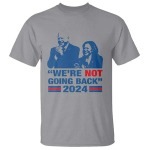 Harris Walz T Shirt We're Not Going Back 2024 American Flag TS11 Sport Gray Print Your Wear