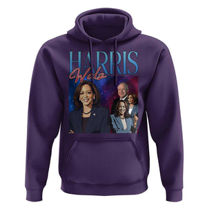 Harris Walz Supporter Hoodie Presidential Election Pearls US Flag TS11 Purple Print Your Wear