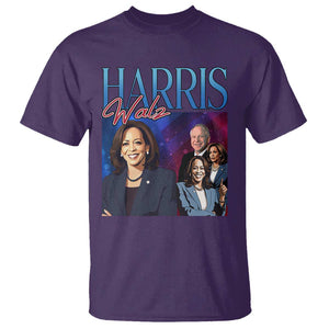 Harris Walz Supporter T Shirt Presidential Election Pearls US Flag TS11 Purple Print Your Wear