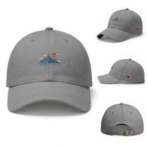 Trout Fly Fish Nature Montane Forest Fishing Camping Baseball Cap TS11 Baseball Cap Universal Fit Sport Gray Print Your Wear