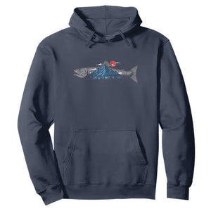 Trout Fly Fish Nature Montane Forest Fishing Camping Hoodie TS11 Navy Print Your Wear