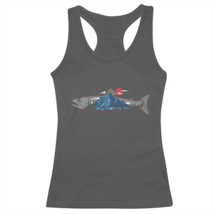 Trout Fly Fish Nature Montane Forest Fishing Camping Racerback Tank Top TS11 Dark Heather Print Your Wear