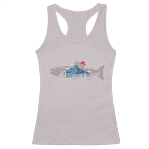 Trout Fly Fish Nature Montane Forest Fishing Camping Racerback Tank Top TS11 Ice Gray Print Your Wear