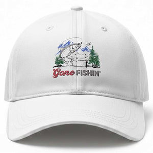 Gone Fishing Baseball Cap Trout Fishing Lover Montane Forest TS11 Print Your Wear