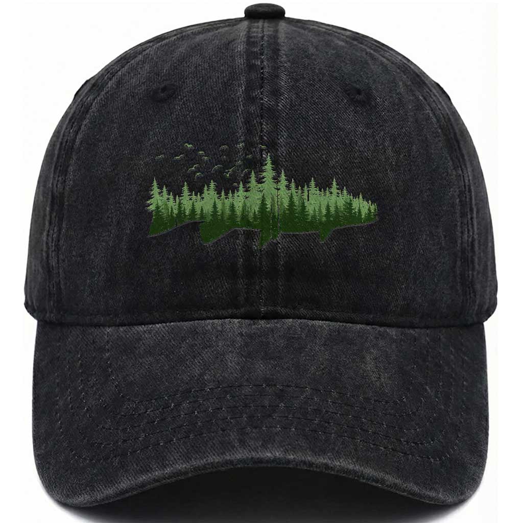 Trout Fly Fishing Outdoor Forest Nature Wildlife Fisherman Washed Cotton Baseball Cap TS11 Print Your Wear