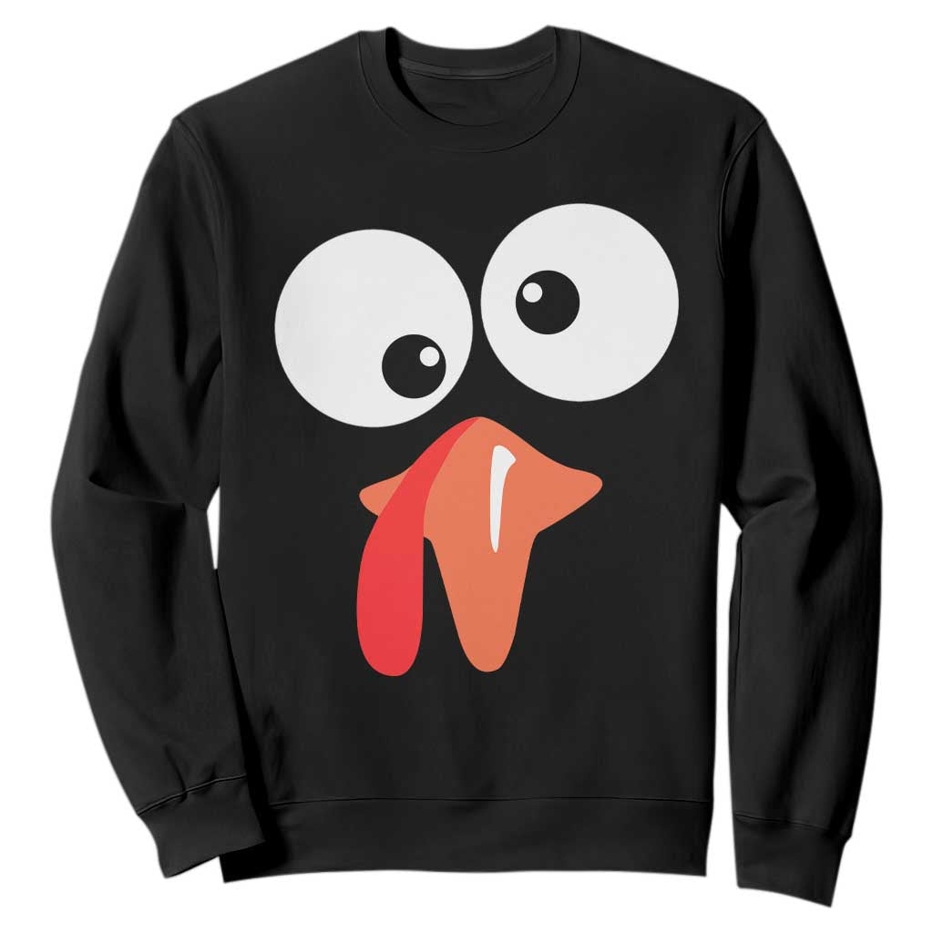 Funny Thanksgiving Sweatshirt Silly Turkey Autumn Season TS11 Black Print Your Wear