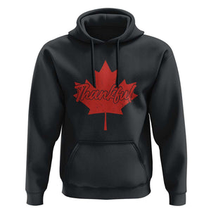 Thanksgiving Day Hoodie Thankful Vintage Maple Leaf Canada TS11 Black Print Your Wear